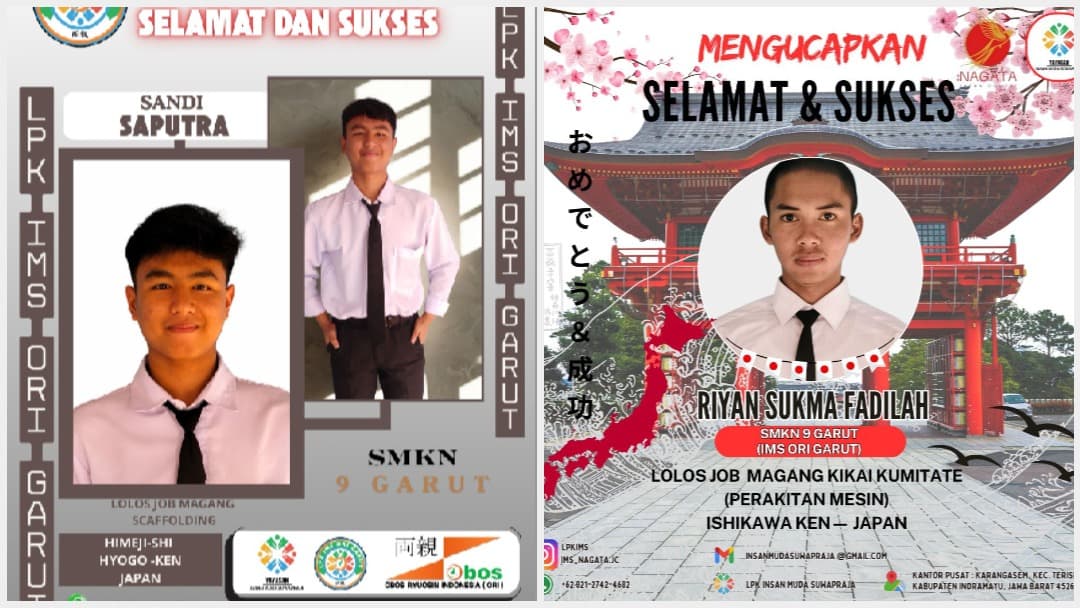 SMKN 9 Garut Terus Cetak Lulusan Berdaya Saing Global, Dua Alumni Kembali Lolos Magang ke Jepang